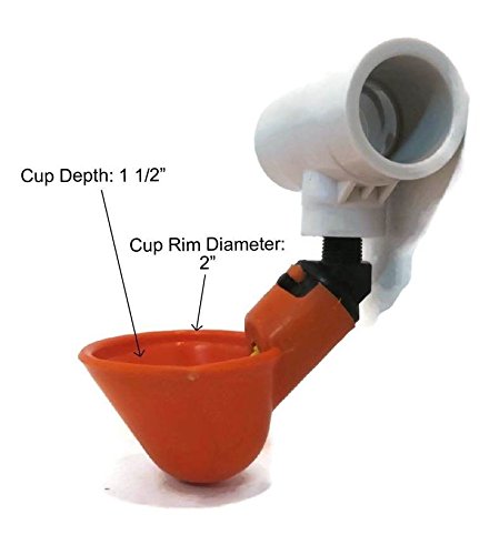Gobelets d'eau potable pour volaille avec raccords PVC par deux de The ROP Shop