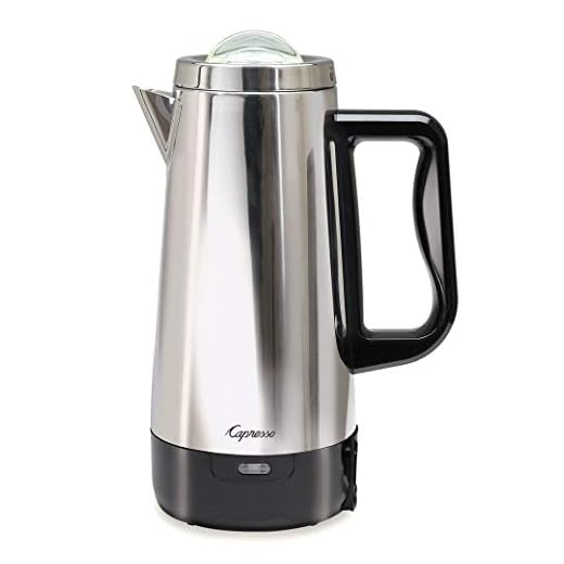 Capresso 12 Cup Perk Coffee Maker, Stainless Steel