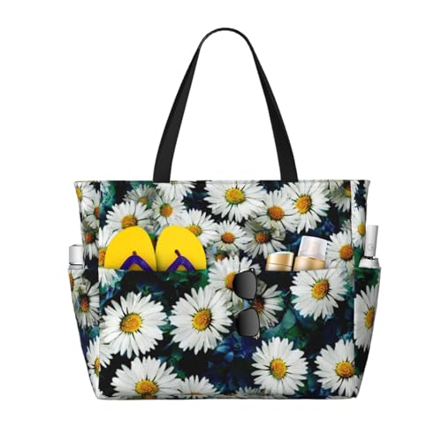 Sac de plage Marguerite de mode fini le manque de place avec ce grand fourre-tout