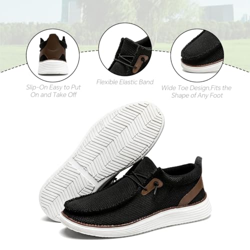 Men's Loafers Shoes Slip On Boat Shoes Walking Sneakers Lightweight Casual Fashion Gym Driving Breathable Wide Shoes3
