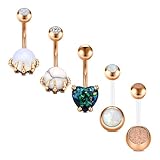 [Bijoux de Perçage à la mode] Ces Perçages au ventre pour femmes filles sont simples et élégants pour les bijoux quotidiens. Facile à ouvrir et à fermer