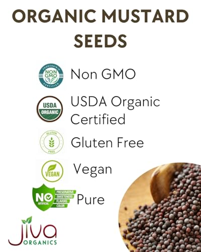 Jiva Organics Organic Black Mustard Seeds 7oz - Non-GMO, Gluten Free, Pungent & Aromatic Spice - 100% Raw & Natural - Image 4