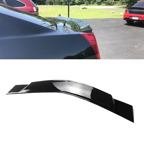 PFRREOR Rear Trunk Wing Spoiler for Cadillac CTS Sedan 2008-2013 Tail Wing Splitter Lip (Glossy Black)