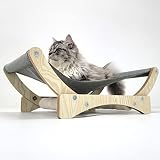 HeyKitten 24in Cat Hammock Couch, Elevated Sleeping Bed with Anti-tip Sturdy Stand, Large Raised Lou