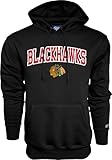 Blue 84 Chicago Blackhawks NHL Officially Licensed Hooded Sweatshirt Arch Over, Large Team Color