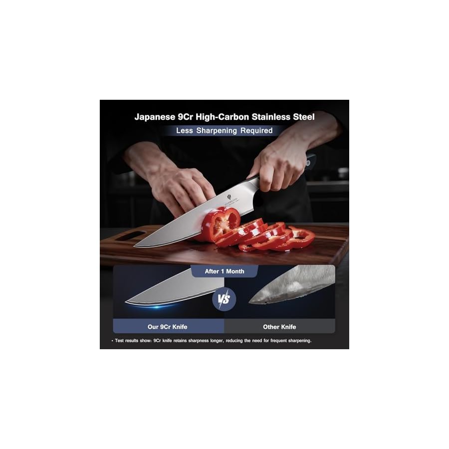 16-PCS-Knife-Set-with-Block-Japanese-Kitchen-Knife-Set-with-5-Layers-High-Carbon-9Cr18Mov-Stainless-Steel-Ultra-Sharp-Professional-Chef-Cooking-Knives-with-Ergonomic-Handle-Dishwasher-Safe 16 PCS Knife Set with Block, Japanese Kitchen Knife Set with 5 Layers High Carbon 9Cr18Mov Stainless Steel, Ultra-Sharp Professional Chef Cooking Knives with Ergonomic Handle, Dishwasher Safe