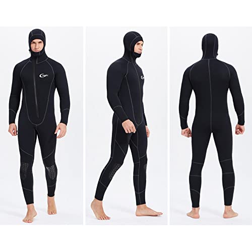 Vaveren Roupa de mergulho masculina de corpo inteiro, roupa de mergulho masculina de 5 mm, mergulho,