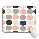 Tapis de Souris de Jeu Motif Abstrait Couleur Pastel Cercles tordus en Simple Tapis de Souris en Caoutchouc antidérapant scandinave pour Ordinateurs Portables Ordinateurs Tapis de Souris