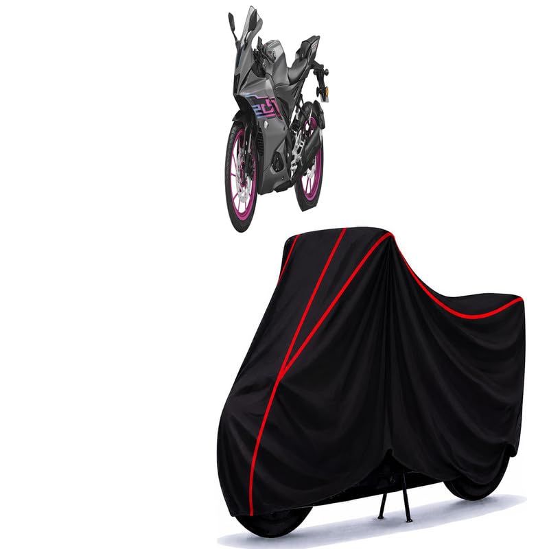 Image of YZF-R15 V2 Water Resistant Bike Cover for All Motorcycles & Rain | Heavy Duty Taffeta Fabric | UV Protection, Dustproof, Scratchproof | All Weather Two Wheeler Body Cover with Elastic Bottom