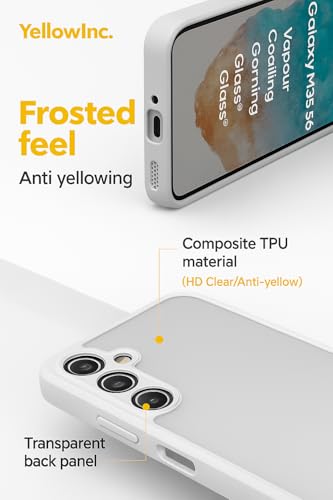 Image of Hybrid Clear Case for Samsung Galaxy M36 / F36 5G, Hard PC+TPU Shockproof, Anti-Yellowing Cover with Camera Protection (Transparent Black)