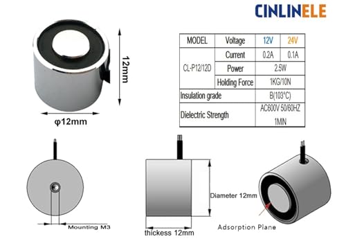 Bloquer un mécanisme avec l'aimant électrique 12V à ventouse miniature