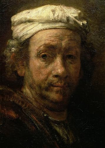 Cuadro decorativo de Rembrandt, lienzo clásico de 60x90cm para pared de oficina