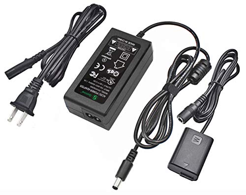 Gonine AC-PW20 Power Supply AC Adapter NP-FW50 Dummy Battery DC Coupler Set, for Sony Alpha A6500 A6400 A6300 A7 A7II A7RII A7SII A7S A7S2 A7R A7R2 A55 A5100 RX10 Cameras.