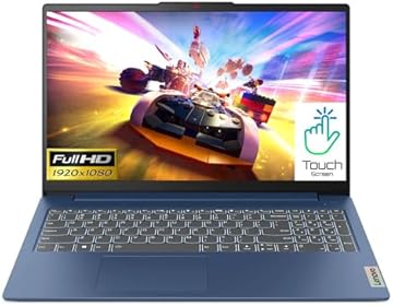 Idea Pad 3 Touch Laptop in Blue AMD Ryzen 7 8-core up to 4.6Ghz 15.6in FHD 16GB RAM 512GB SSD Win 11 (15A - Renewed)