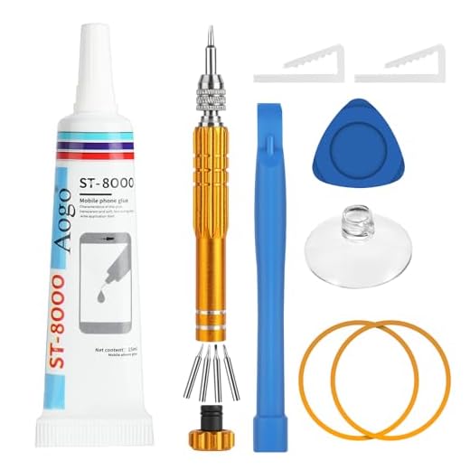 OSDUE ST8000 Handy Display Kleber, 15ml Bastelkleber, Smartphone Display Verwendung Kleber, Sekundenkleber, Mehrzweckkleber für Elektronik Schmuck DIY(inkl 8 Demontagewerkzeug)