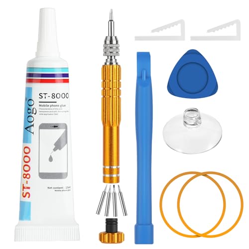 OSDUE Pegamento Pantalla Movil 15ml, ST8000 Pegamento Transparente Multiusos para Reparar Pantallas Táctiles Monitores Piezas de Carcasa con Herramientas de Reparación de Teléfonos Móviles