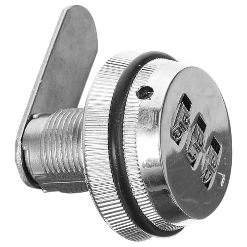 NIYANGLE Cerradura Metálica para Armarios Contraseña Candado de 20Mm Plateado para Archivadores y Cajones Cerradura de Seguridad Resistente para Muebles y Gabinetes Domésticos