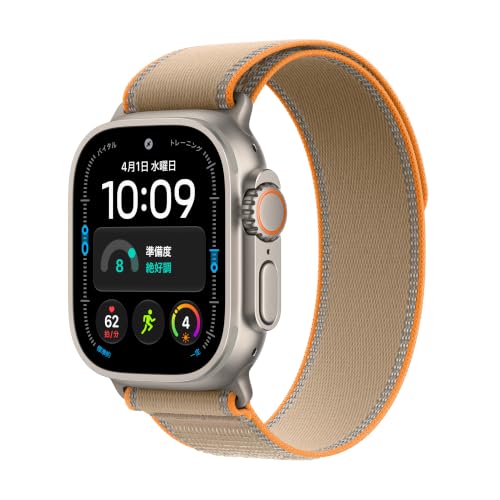 Apple Watch Ultra 4（GPS ＋ Cellularモデル）- 49mm MJAQ4X/A ナチュラルチタニウムケースとサンドトレイルループ-M/L