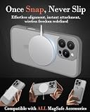 Zaprojektowane dla iPhone 16 Pro Max z Obrotowym Etui Magnetycznym 360° Wzmocniona Ochrona Wojskowa, Cienkie Półprzezroczyste Matowe Etui Anti-Fingerprint 6.9", Szary