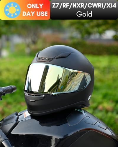 Logto Compatible with CWR-1 Z7 RF-1200 NXR X14 RF-SR Motorcycle Helmet Visor Shield Replacement Helmet Accessories (Gold) - Thumbnail 3