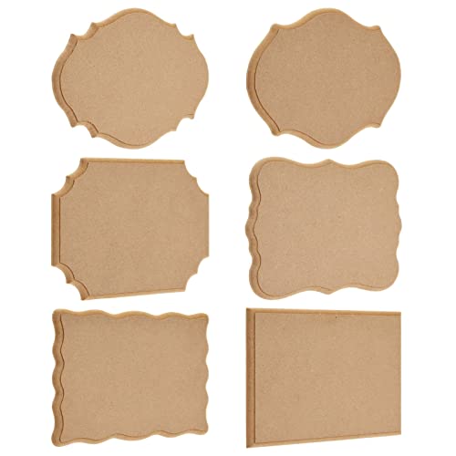 12-Pack Mdf Unfinished Wood Plaques, 7.2X5 Inch Mini Boards, Rustic-Style Signs, Natural Signboards For Home Decor And Diy Projects, 6 Designs, 2 Of Each Design #TOP7