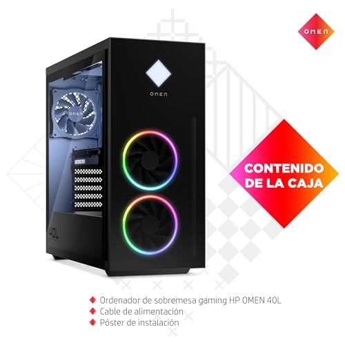 OMEN 40L GT21-2004ns - Computer desktop da gaming (processore Intel Core i7-14700F, 32 GB RAM, 1 TB SSD, NVIDIA GeForce RTX 4070, Windows 11 Home), colore: Nero - PC Desktop - Immagine 7