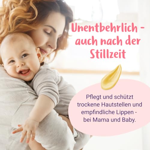 PregniVITAL Lanolin Brustwarzensalbe Stillen [60 ml] MAXI-Pack – Stillsalbe für stillende Mütter bei beanspruchten, trockenen und empfindlichen Brustwarzen – Hypoallergen, ohne Duftstoffe