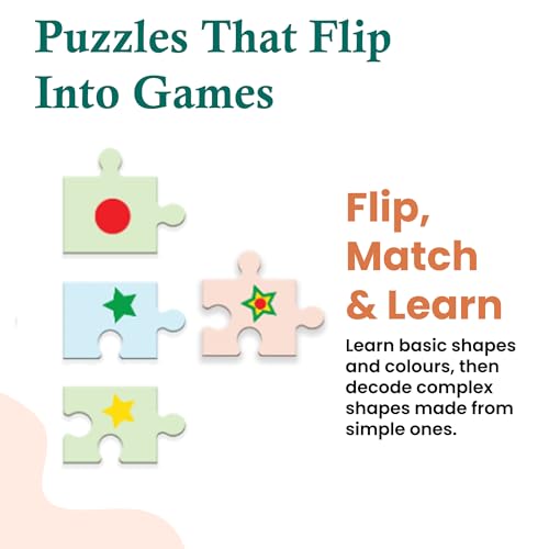 Image of I Can Solve On My Own | My Imagination | Jigsaw Puzzle Set of 4-60 Pieces for Kids 3+ Years | Shapes & Color Matching Activity Game | Educational Puzzle Combo-Preschool Gift