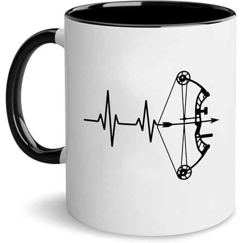 Archery Bow Heartbeat Ceramic Mug