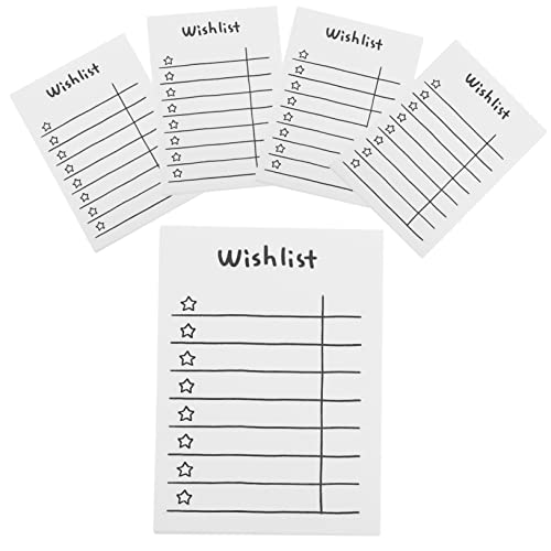 STOBOK 3Pcs 5 Cadernos De Papel Caderno De Notas Conta De Mão Branca