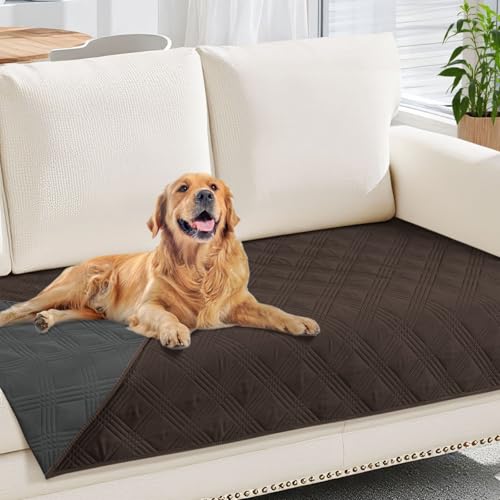 hyha Waterproof Reversible Dog Blanket, Soft Couch Cover for Dogs Washable