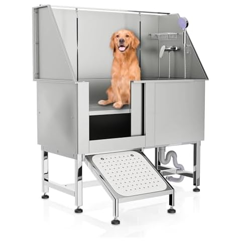 MoNiBloom 50" Stainless Steel Dog Bath Tub Cover