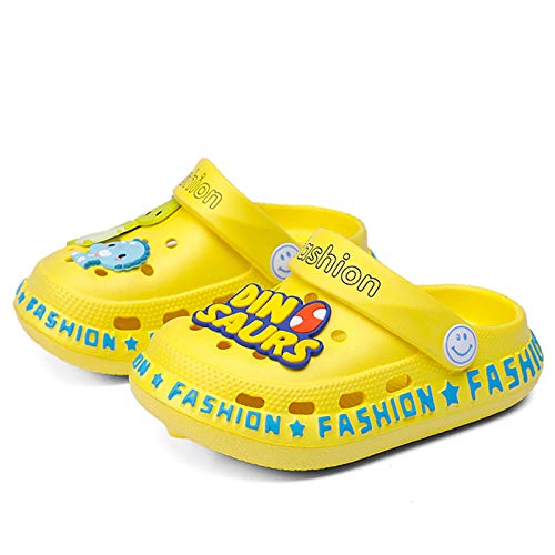 Colorida para Niños Zuecos Y Mules Transpirable Y Confortable Sandalias Y Zapatillas Antideslizante Calzado para Jardín para Niños Pequeños Y Medianos,Amarillo,24 Cover