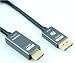 MyCableMart 3ft DisplayPort v1.4 to HDMI v2.1 Cable 28AWG Gold Plated 8K@60Hz, Black