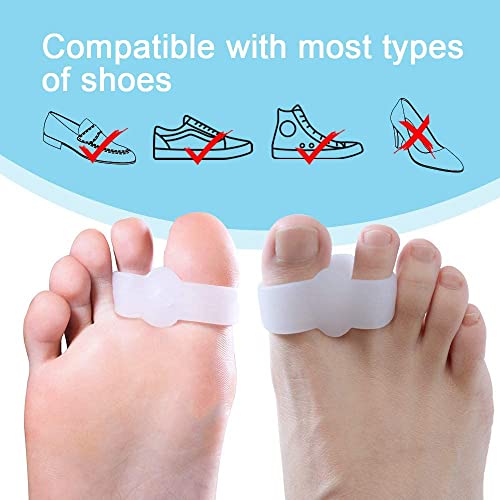 Image of Toe Separator for Feet Toe Spacers Correct Toes Yoga Silicone Hammer Toe Corrector for Women & Men Correct Toe Straighteners for Overlapping Toes (Riflex toe separator)