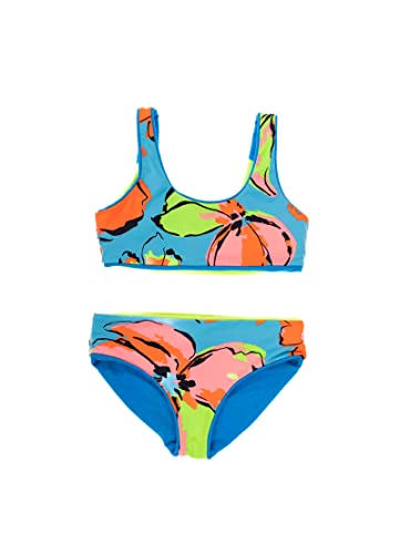 Image of Maaji Girls' Hot Fushia Iceland Reversible Girls Bikini Set