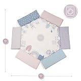 MoMi PASTEL łuk do zabawy z matą do raczkowania 3 w 1 dla dzieci od urodzenia, mata do aktywności sensorycznej z 2 arkuszami, kąpiel z piłkami, 5 zabawek, 30 piłek z torbą, poduszka do raczkowania