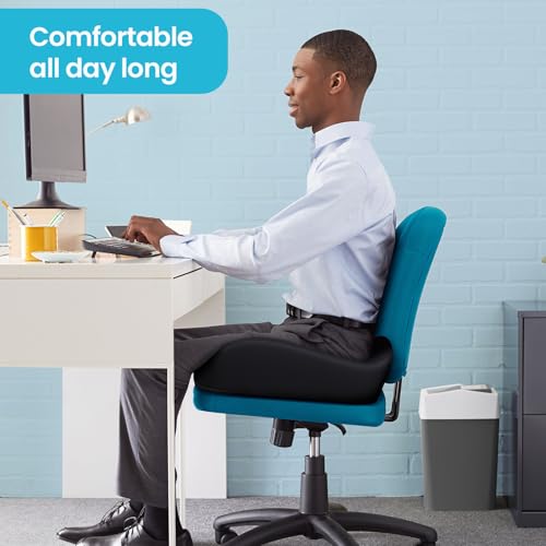 Benazcap Seat Cushion, Memory Foam Cushion for Office Chair - Ergonomic Chair Cushions for Tailbone Pain Relief, Sciatica & Back Support, Office Chair Cushion & Coccyx Cushion - Image 6