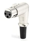 Ruilogod 90 Degree XLR Female 3P Microphone Audio Jack 7mm Cable Adapter Connector (id: bd0 bae 488 5d6 5bd