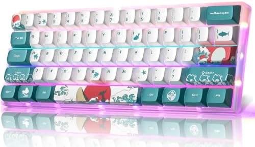 MIHIYIRY AK61 Mechanical Gaming Keyboard, Compact 60%, Hot-Swap.