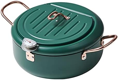 Yuanhaourty Deep Frying Pot - Tempura Deep Fryer Pot Carbon Steel with High Temperature-resisting Nonstick Coating Fried Chicken Fish Shrimp Meat Ball