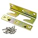 Luomorgo 4 Sets Bed Rail Brackets, Non-Mortise Bed Rail Fittings Bed Frame Brackets for Headboard and Footboard (with Screws)