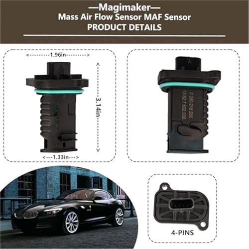 BIPANO Czujnik masowego przepływu powietrza w samochodzie miernik Maf, dla Bmw Forf10 F20 F25 F30, dla Mini Forf55 F56 F54 zastępuje 0280218266 czujnik przepływu powietrza w samochodzie