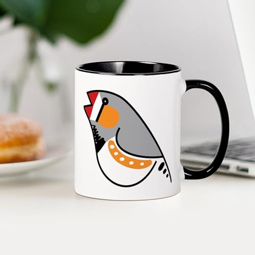 Mug Cerámico CafePress 11 oz Diseño Zebra Finch miniatura 5