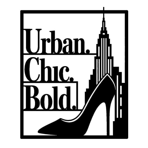 Urban Chic Bold High Heel Skyscraper Metal Wall Art Metal