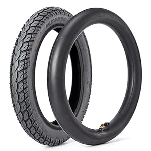 Heavy-Duty 14 x 2.125 Tire and Tube Set 57-254 Electric Scooter Tire Tube with Angled Valve Stem 14 Inch Inflatable Tire for Replacement Electric Scooters and E-Bike Tires 1 Set