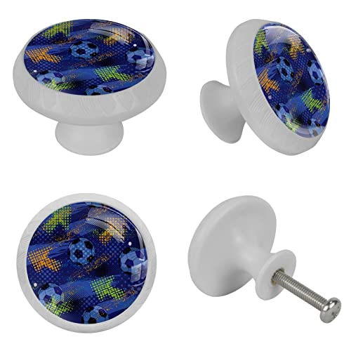 Boutons de tiroir fluorescents phosphorescents en verre flèche x4 - 5