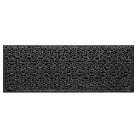 Bungalow Flooring Waterhog Runner Door Mat, 2' x 5' Made in USA, Durable and Decorative Floor Covering, Skid Resistant, Indoor/Outdoor, Water-Trapping, Ellipse Collection, Charcoal