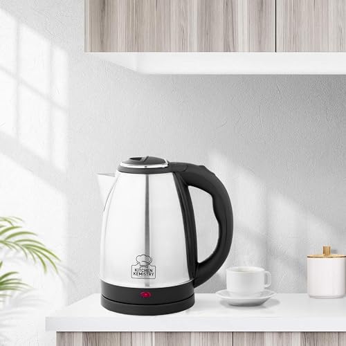 Image of Premium Electric Kettle 1.8 L, 1500 Watt, Stainless Steel Body with Auto Shut-off Feature Used for Boiling Water - (SilverOak)