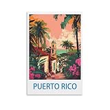 ZHILIJING Puerto Rico Vintage-Reiseposter, 20 x 30 cm, 